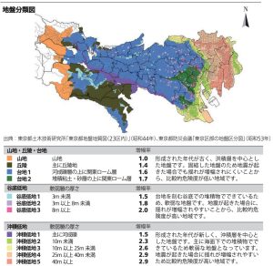 東京都の地盤分類図