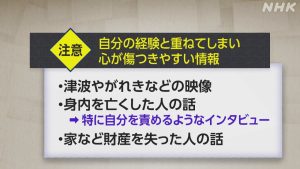 地震と関連してストレスを感じやすい情報